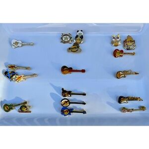 Hard Rock Cafe Vintage Enamel Pin Lot